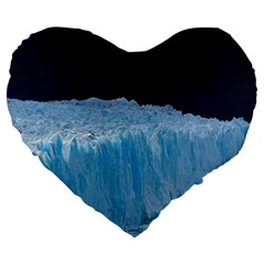 Perito Moreno Glacier Large 19  Premium Flano Heart Shape Cushions