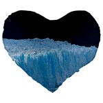 PERITO MORENO GLACIER Large 19  Premium Flano Heart Shape Cushions Front