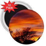 ORANGE SUNSET 3  Magnets (10 pack) 