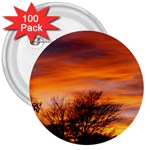 ORANGE SUNSET 3  Buttons (100 pack) 