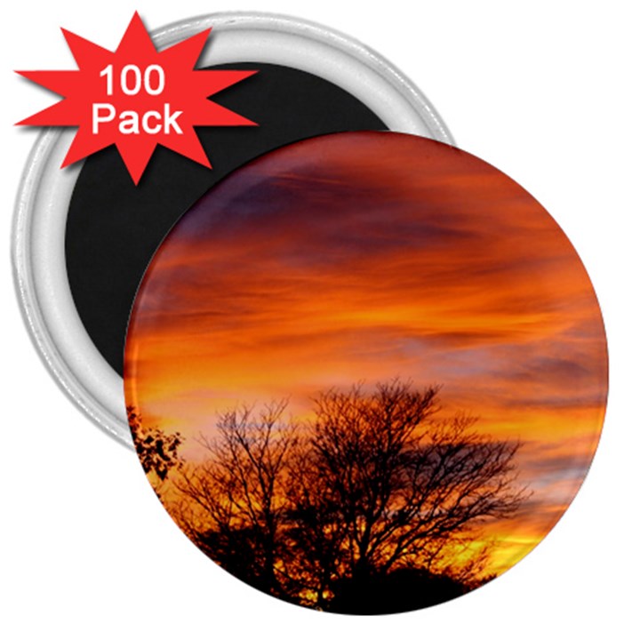 ORANGE SUNSET 3  Magnets (100 pack)