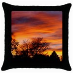 ORANGE SUNSET Throw Pillow Cases (Black)