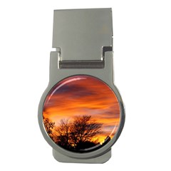 Orange Sunset Money Clips (round)  by trendistuff