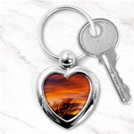 ORANGE SUNSET Key Chains (Heart) 