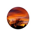 ORANGE SUNSET Rubber Round Coaster (4 pack) 