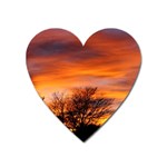 ORANGE SUNSET Heart Magnet