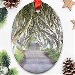 DARK HEDGES, IRELAND Ornament (Oval)  Front