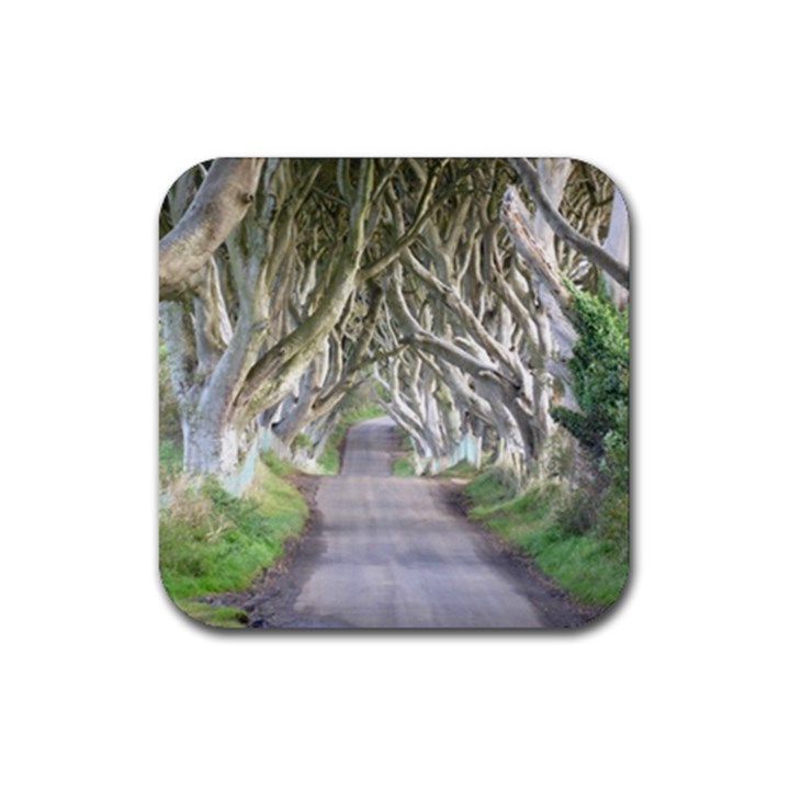 DARK HEDGES, IRELAND Rubber Coaster (Square) 