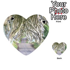 Dark Hedges, Ireland Playing Cards 54 (heart)  by trendistuff