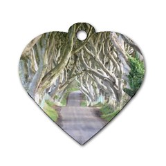 Dark Hedges, Ireland Dog Tag Heart (one Side) by trendistuff