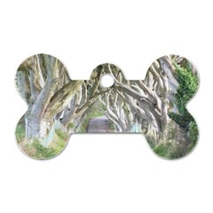 Dark Hedges, Ireland Dog Tag Bone (two Sides) by trendistuff