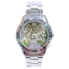 Dark Hedges, Ireland Stainless Steel Men s Watch by trendistuff