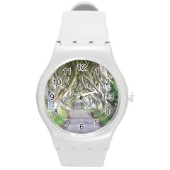 Dark Hedges, Ireland Round Plastic Sport Watch (m) by trendistuff