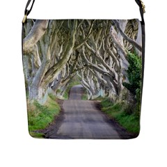 Dark Hedges, Ireland Flap Messenger Bag (l)  by trendistuff