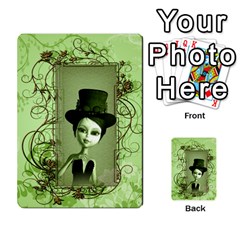 Cute Girl With Steampunk Hat And Floral Elements Multi-purpose Cards (rectangle)  by FantasyWorld7