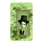 Cute Girl With Steampunk Hat And Floral Elements Memory Card Reader Front