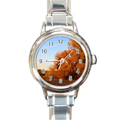 Beautiful Autumn Day Round Italian Charm Watches by trendistuff