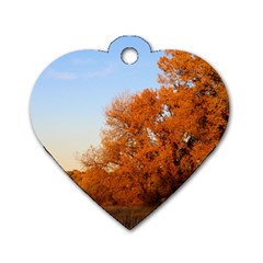 Beautiful Autumn Day Dog Tag Heart (two Sides) by trendistuff