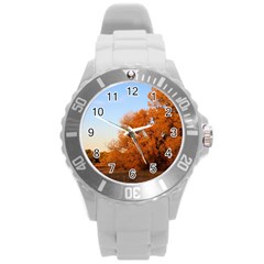 Beautiful Autumn Day Round Plastic Sport Watch (l) by trendistuff