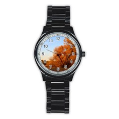 Beautiful Autumn Day Stainless Steel Round Watches by trendistuff