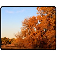 Beautiful Autumn Day Double Sided Fleece Blanket (medium) 