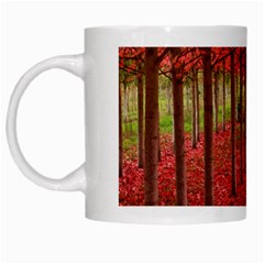 Avenue Of Trees White Mugs by trendistuff