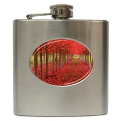 Avenue Of Trees Hip Flask (6 Oz) by trendistuff