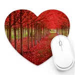 AVENUE OF TREES Heart Mousepads Front