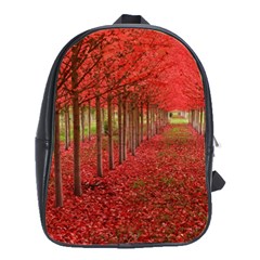 Avenue Of Trees School Bags(large)  by trendistuff