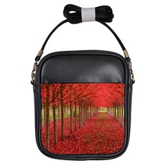 Avenue Of Trees Girls Sling Bags by trendistuff