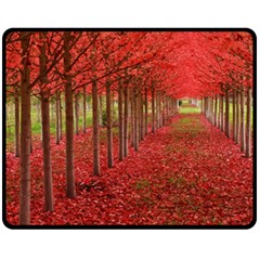 Avenue Of Trees Fleece Blanket (medium) 