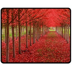 Avenue Of Trees Double Sided Fleece Blanket (medium) 