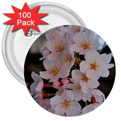 Sakura 3  Buttons (100 Pack)  by trendistuff