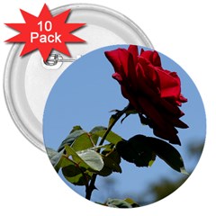 Red Rose 2 3  Buttons (10 Pack)  by trendistuff