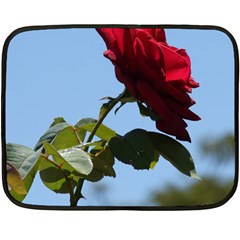 Red Rose 2 Fleece Blanket (mini) by trendistuff