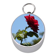 Red Rose 2 Mini Silver Compasses