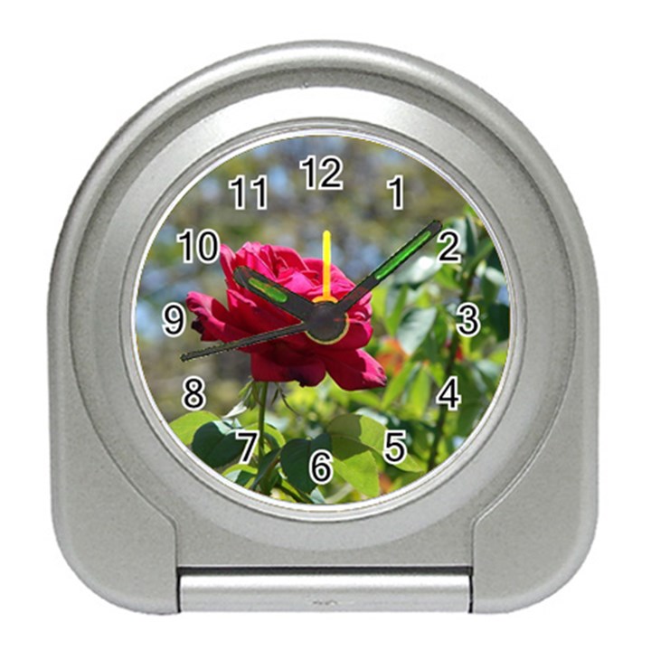 RED ROSE 1 Travel Alarm Clocks