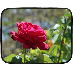 Red Rose 1 Fleece Blanket (mini)