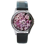 PURPLE LILACS Round Metal Watches