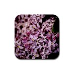 PURPLE LILACS Rubber Square Coaster (4 pack) 