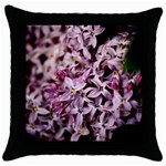 PURPLE LILACS Throw Pillow Cases (Black)