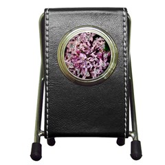 Purple Lilacs Pen Holder Desk Clocks by trendistuff