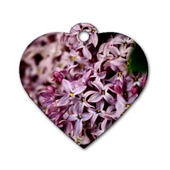 Purple Lilacs Dog Tag Heart (one Side) by trendistuff