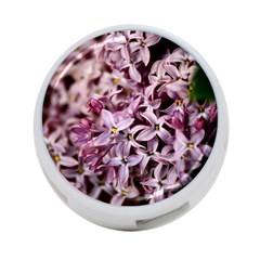 Purple Lilacs 4-port Usb Hub (one Side)