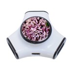 PURPLE LILACS 3-Port USB Hub Front