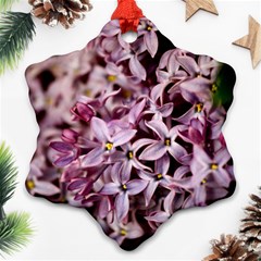 Purple Lilacs Snowflake Ornament (2-side)