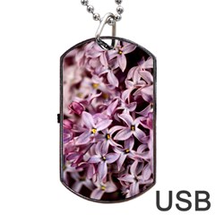 Purple Lilacs Dog Tag Usb Flash (two Sides) 