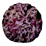 PURPLE LILACS Large 18  Premium Flano Round Cushions