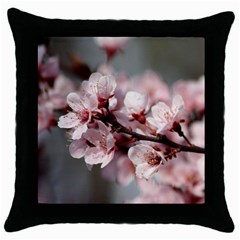 Plum Blossoms Throw Pillow Cases (black) by trendistuff