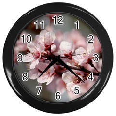 Plum Blossoms Wall Clocks (black) by trendistuff